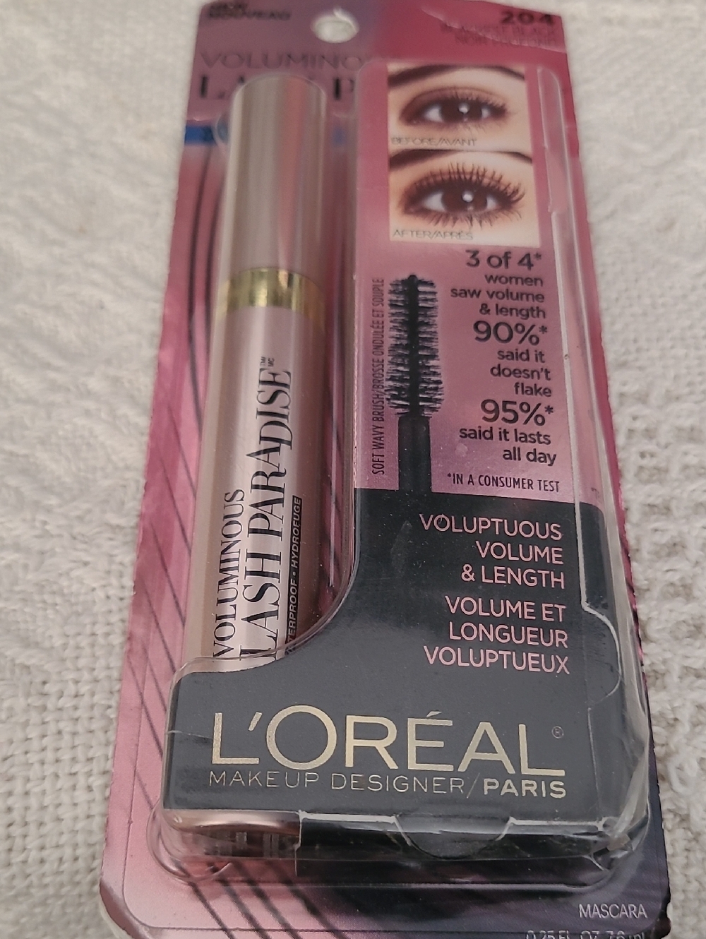 Voluminous Lash Paradise Mascara - Pink/Gold #204 Blackest Black Volume & Length